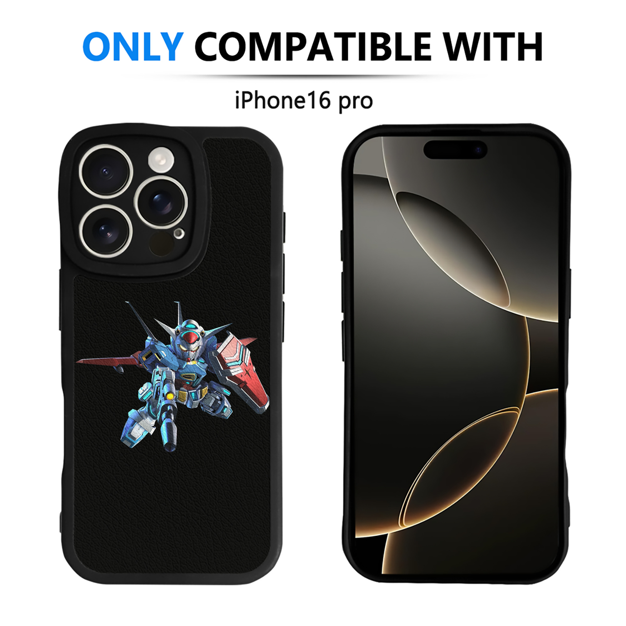 （画像用） 機動戦士ガンダム Mobile Suit Gundam 【iPhone 16シリーズ対応】シリコンスマホケース（レザー調） 材質：シリコン